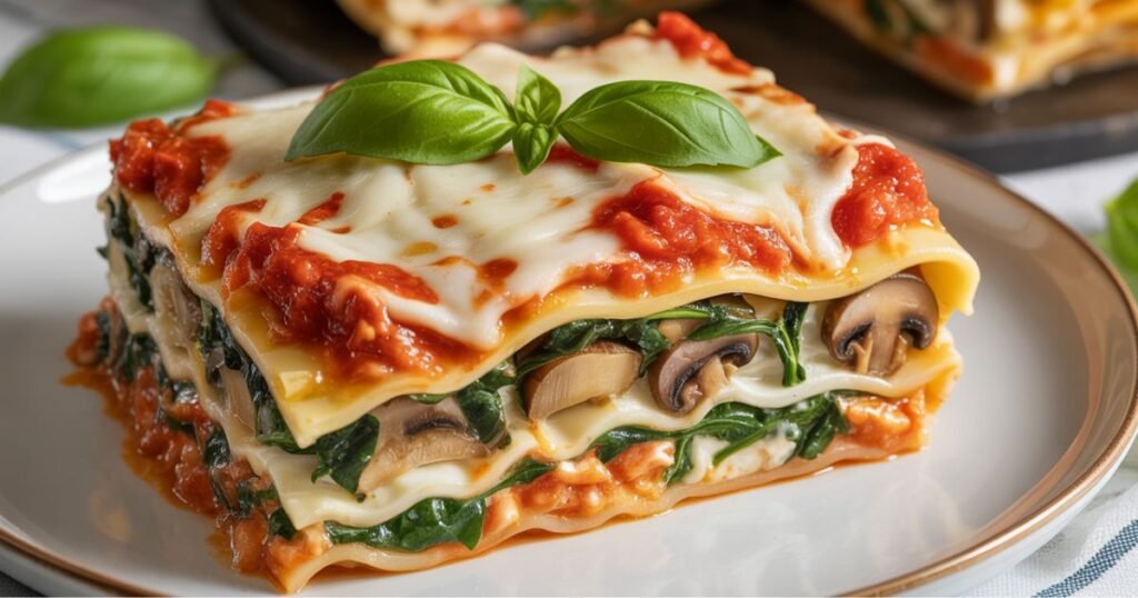 Mushroom and Spinach Lasagna 2