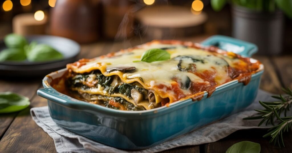 Mushroom and Spinach Lasagna 3