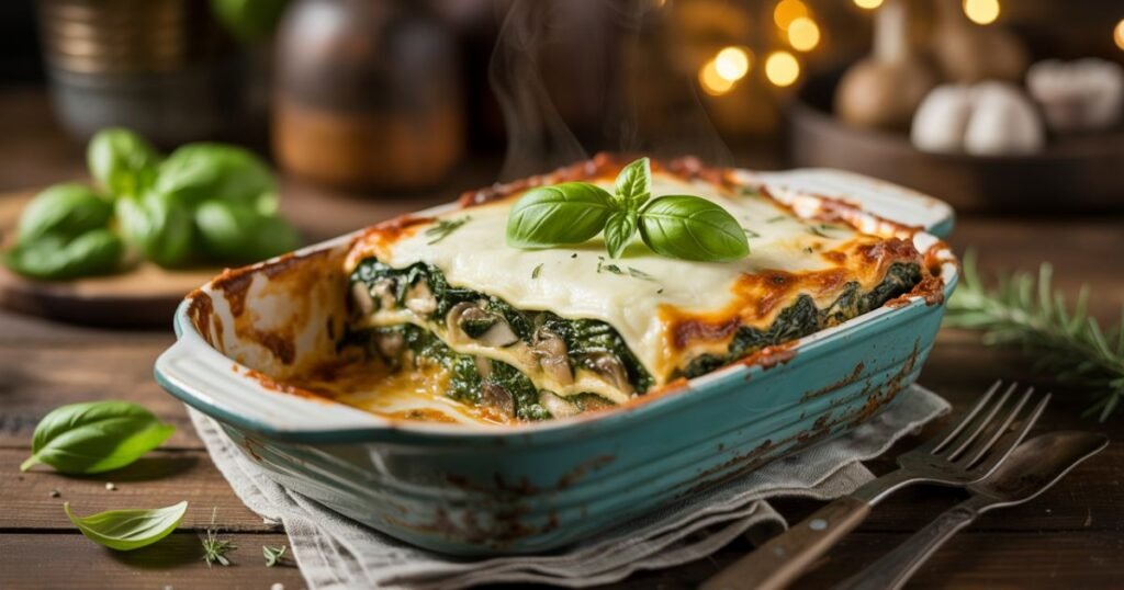 Mushroom and Spinach Lasagna 4