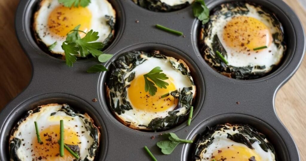 Baked Spinach and Ricotta Egg Cups