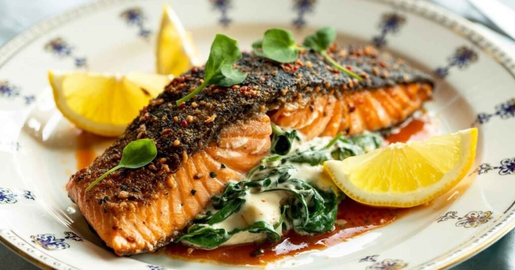 Spinach Stuffed Salmon