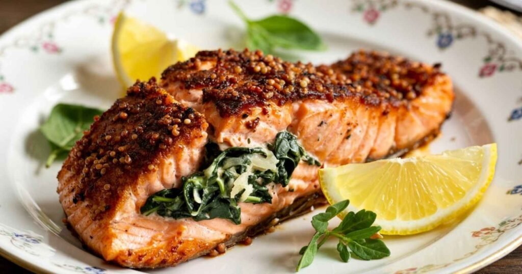 Spinach Stuffed Salmon