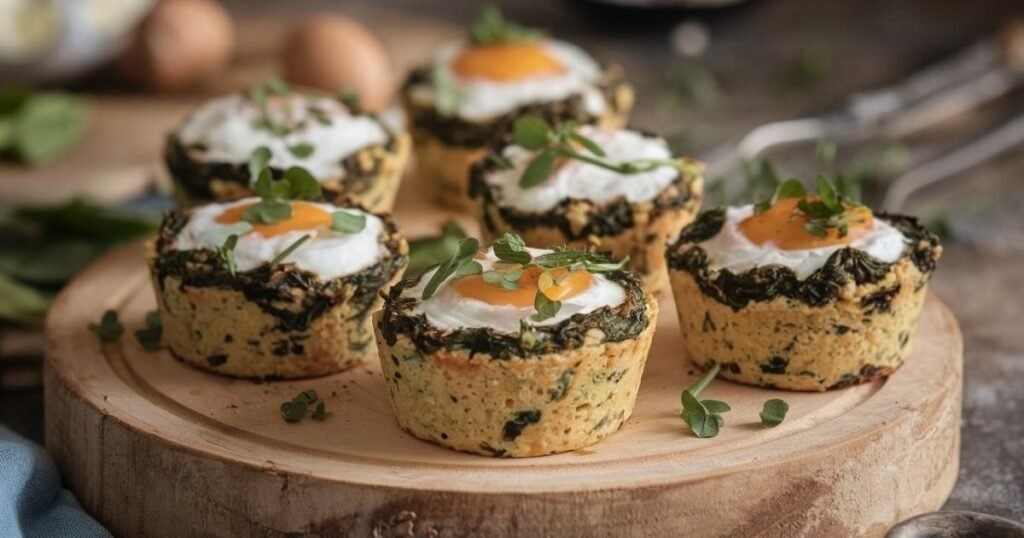Baked Spinach and Ricotta Egg Cups