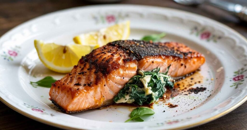 Spinach Stuffed Salmon