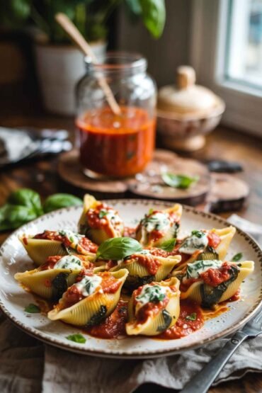 Spinach and Ricotta Stuffed Shells