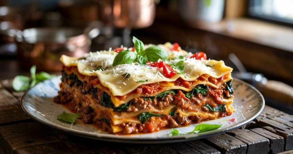 Beef and Vegetable Lasagna
