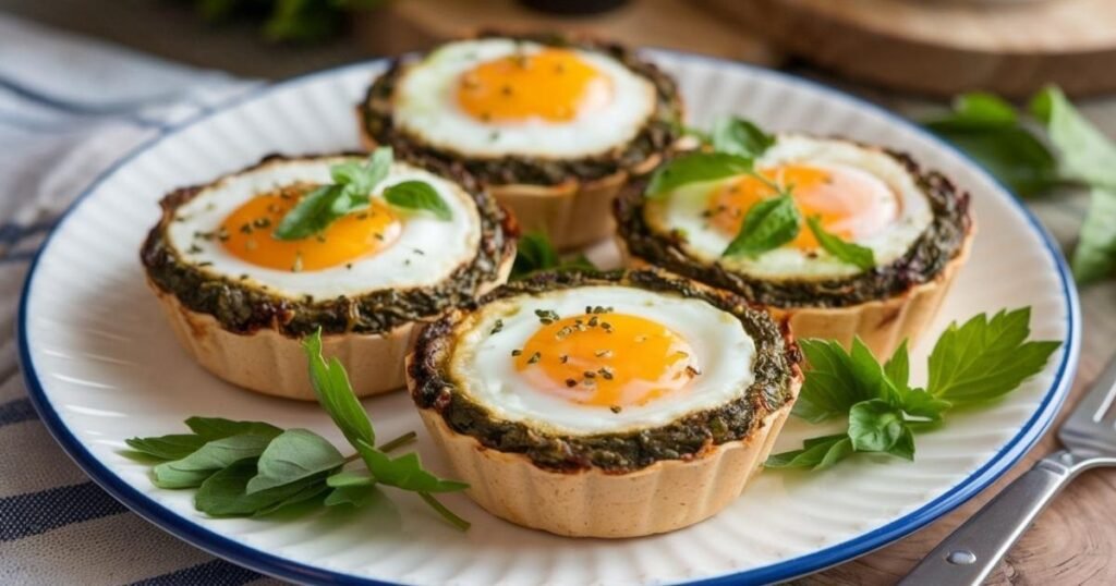 Baked Spinach and Ricotta Egg Cups