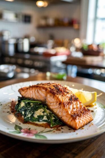 Spinach Stuffed Salmon