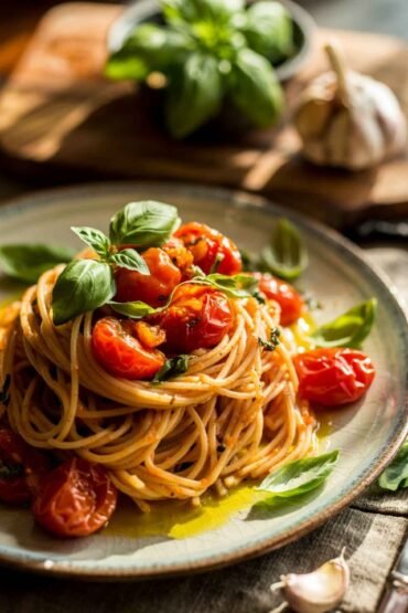 Spaghetti with Roasted Cherry Tomatoes