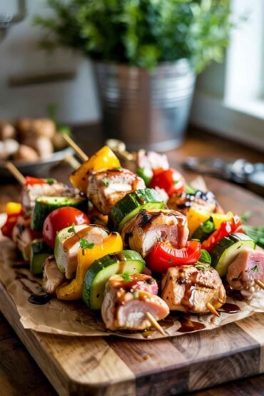 Grilled Chicken and Veggie Skewers